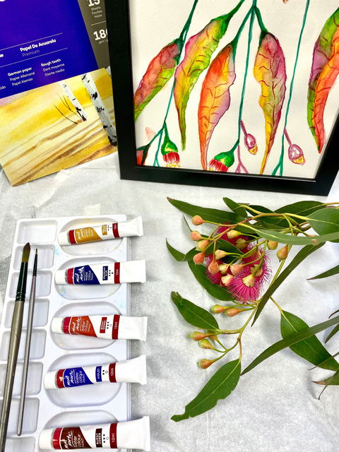Watercolour Paint & Sip Class: Eucalyptus Leaves - Taree Accommodation 0