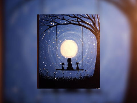 Grab A Glass Of Wine And Learn To Paint 'Moonrise'! - Taree Accommodation 0