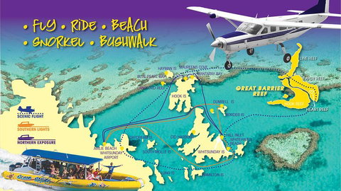 Scenic Flight - Great Barrier Reef, Heart Reef, Whitehaven Beach & Hill Inlet! - Taree Accommodation 0